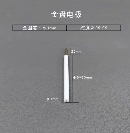 High-Purity Gold Disk Counter Electrode for Electrochemical Three-Electrode Experiments