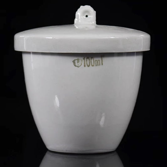 Highly Temperature and Chemical Resistant Ceramic Crucible with Lid