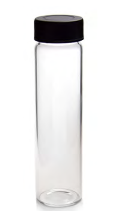 20mL Water Sample Cell with Cap, Clear, 25x60mm Flat Bottom