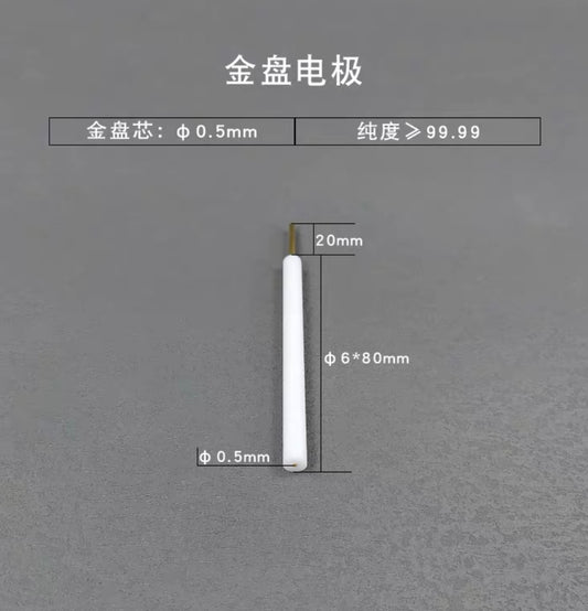 High-Purity Gold Disk Counter Electrode for Electrochemical Three-Electrode Experiments